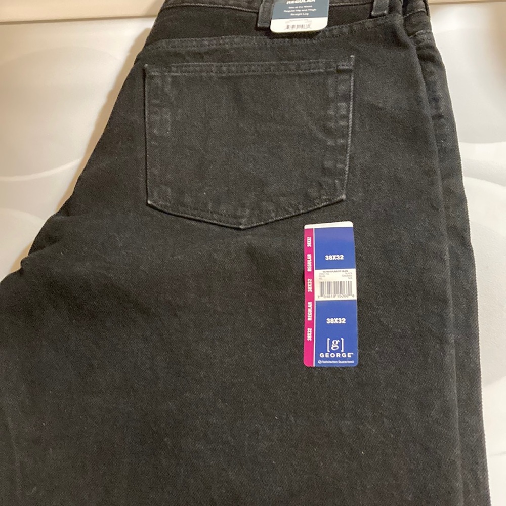 Men’s black regular jeans. Size 38/32 George Brand